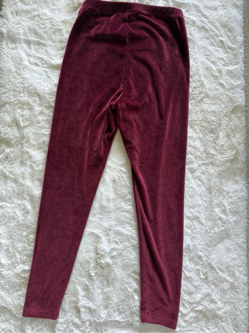 NWOT Old Navy High Waist Plush Velour Leggings - Burgundy